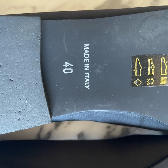 Black satin leather lined ballet flats. Made in Italy. Sz40 (US 9.5) - Picture 3 of 5
